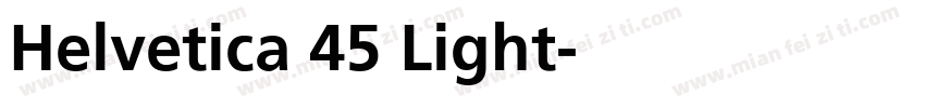 Helvetica 45 Light字体转换